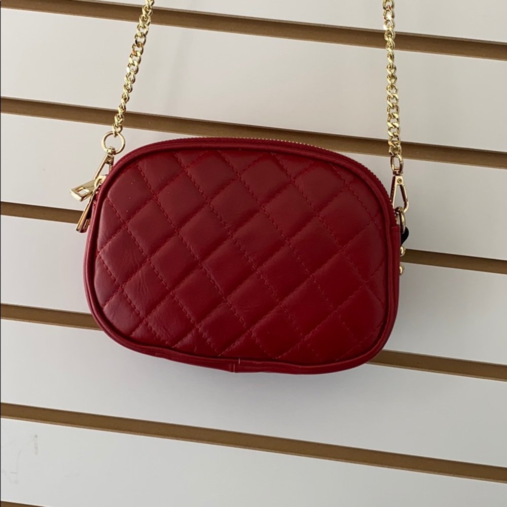 Paolo Bentini Quilted Red Cross Body Bag